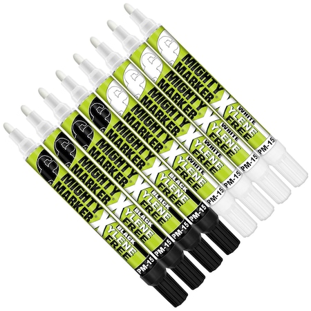 Mighty Marker PM-15 Paint Marker, Eco-Friendly, 10ml Alcohol Based Paint, Assorted Color Family, 8-PK 11518