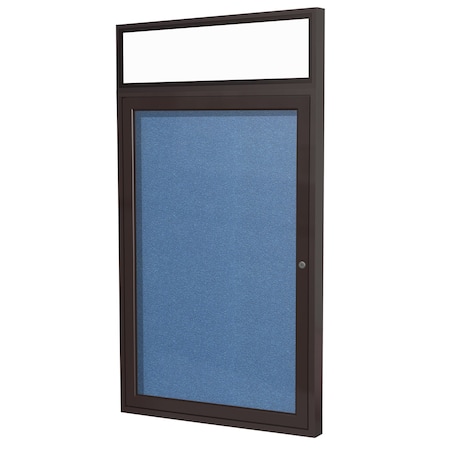 Ghent 36'' x 30'' Enclosed Vinyl Board, 1-Door, Bronze Aluminum Frame, Illuminated Headliner, Ocean PBVLX3-191