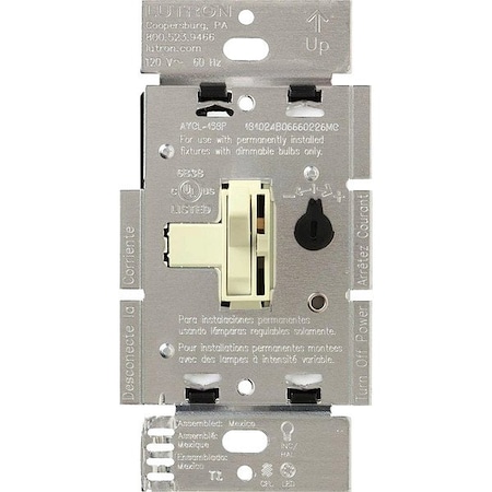 Lutron Lighting Dimmer, Toggle, Almond AYCL-253P-AL