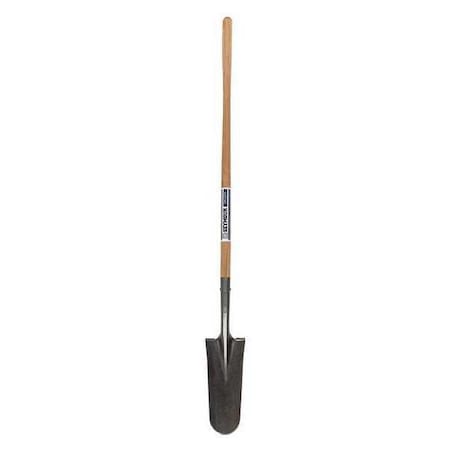 Seymour Midwest Drain Spade Shovel, 14 ga Steel Blade, Forward Turn Step, 48 in L Natural Hardwood Handle 49156