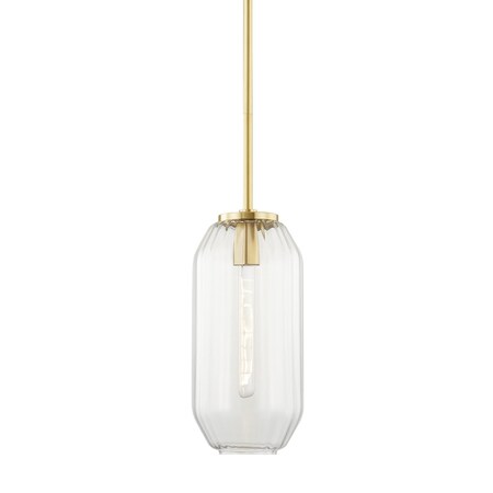 Hudson Valley Lighting Bennett 1 Light Pendant 7.5 In. Aged Brass 1508-AGB