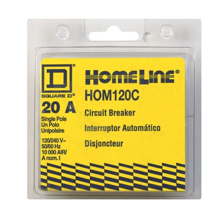 Awesome Audio HOM120C 1 in. 20 A - 1- Pole Homeline Ground Fault Circuit Breaker AW3314133
