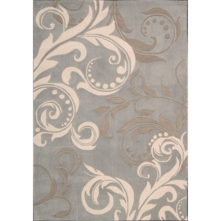 Nourison 6664 Contour Area Rug Collection Silver 3 ft 6 in. x 5 ft 6 in. Rectangle 99446066640