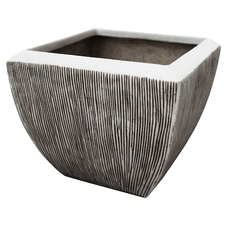 Homeroots Large Distressed And Ribbed Flower Pot Planter 274806