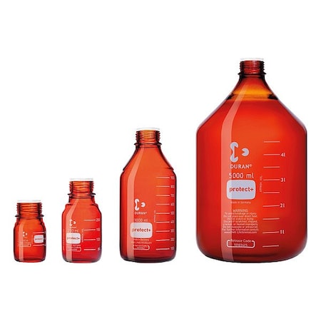 Duran Safety Coated Btl, Boro Glass, 260mm H, PK6 218066386