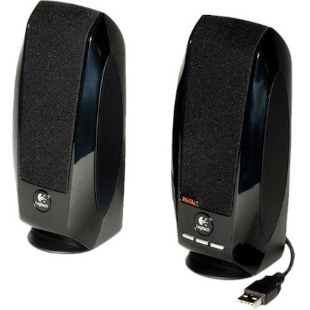 Logitech S150 2.0 Portable Speaker System - 1.20 W RMS - Black - Desktop - 90 Hz to 20 kHz - USB 980-001004