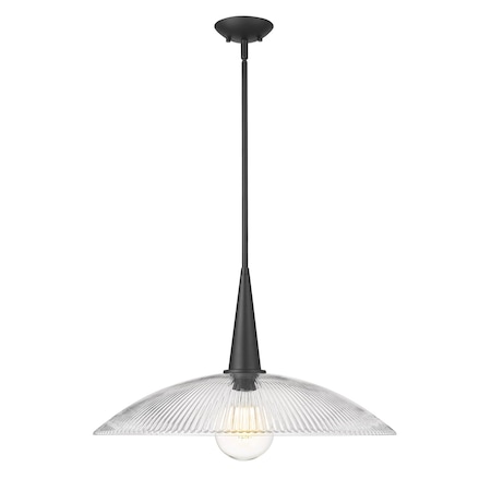 Z-Lite Lunelle Matte Black 1 Light Pendant 3051P24-MB