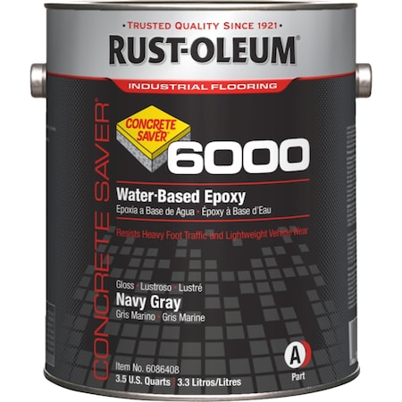 Rust-Oleum 1 gal Floor Coating, High Gloss Finish, Navy Gray, Water Base 6086408