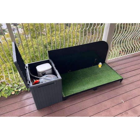 K9 Kennel Store 2ft X 4ft Quick N Clean Potty Station W/Plastic Potty Attendant and Pee Guard 2X4PS-PPA-PG