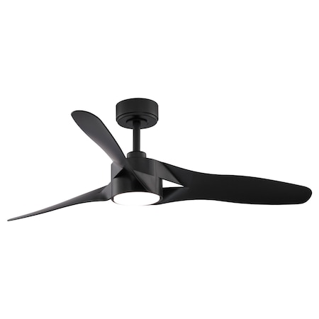 Vaxcel Winnetka, 52 in, Black Ceiling Fan, Black Blades, LED, Remote, DC Motor F0144