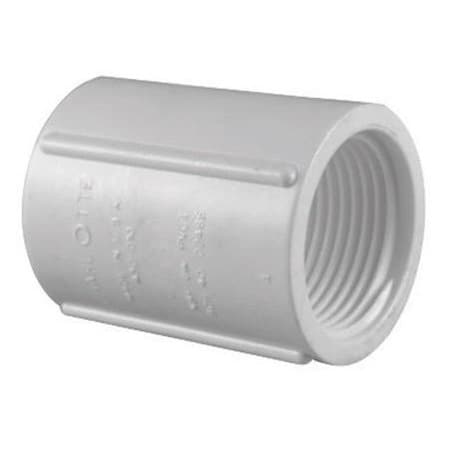 Charlotte Pipe And Foundry PVC021020800HA 3/4 SCH 40 COUPLING FPTXFPT PVC 02102  0800HA