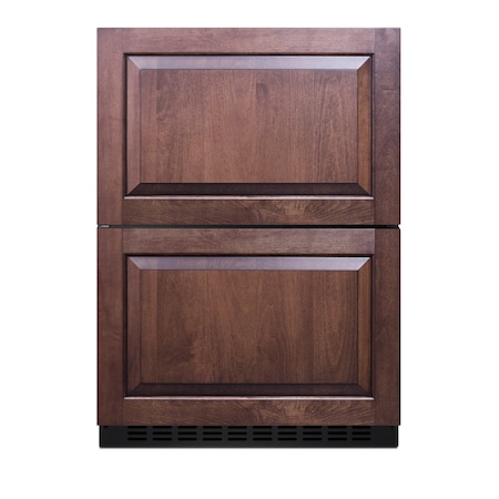 Summit 24in Wide Outdoor 2-Drawer Refrigerator-Freezer, ADA Compliant ADRF244OS