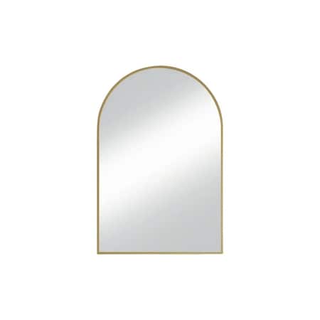 Homeroots 38" Gold Metal Arch Framed Accent Mirror 719128