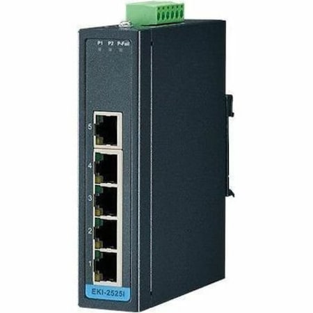 Advantech 5-port 10/100Mbps Unmanaged FE Switch(WideTemp.) EKI-2525I-BU