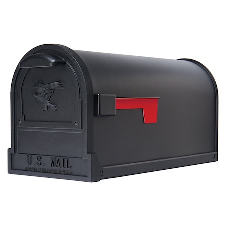 Solar Group Architectural Mailboxes Arlington Classic Galvanized Steel Post Mount Black Mailbox AR15B0AM