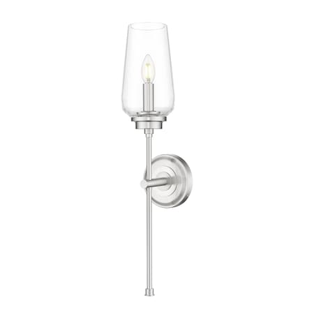 Z-Lite Clara Brushed Nickel 1 Light Wall Sconce 2013-1S-BN
