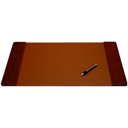 Made-To-Order Mocha Leather 22 in. x 14 in. Desk Pad with Side Rails MA2563834