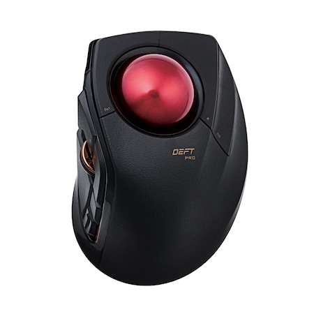 Elecom DEFT PRO Ergo Trackball, 8 Programable buttons, 3 Device Connection, Wireless, Wired, Windows, macOS M-DPT1MRXBK