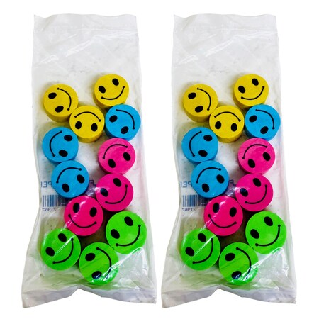 Musgrave Pencil Co Happy Face Pencil Topper Erasers, 144PK MUSDLT1467D