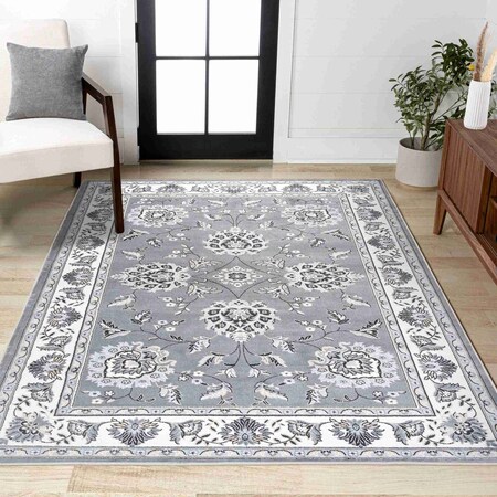 Jonathan Y Cherie French Cottage Gray/Cream 4 ft. x 6 ft. Area Rug MDP505B-4