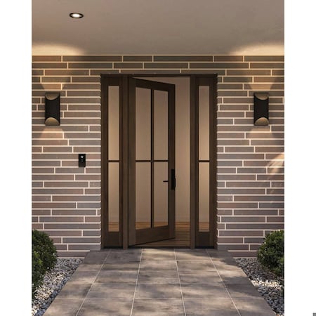 Doornmore G104, 65.25" x 98" ( 36" Door + 2x12" Side) Left Hand, Mahogany SDL 4 Lite Exterior Door G104-SW-3696-G102-SL_1-2_LI