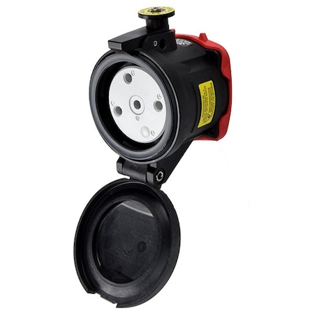 Meltric DS100C HAZ RECEPTACLE POLY BLACK SIZE 4 TYPE 4X 3P+G 100 A 480 VAC 60 Hz NO AUX 35-64243-C-K04-HAZ