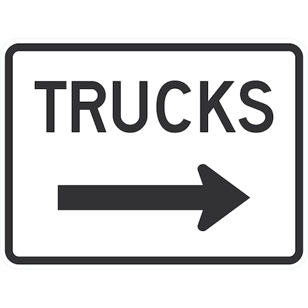 Lyle Trucks (Right Arrow), 24x18, Diamond Grade, White G-11765-DG_24x18