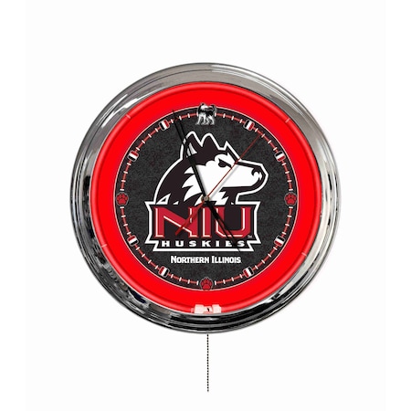 Holland Bar Stool University of Northern Illinois 16 LED Wall Clock ClkL16