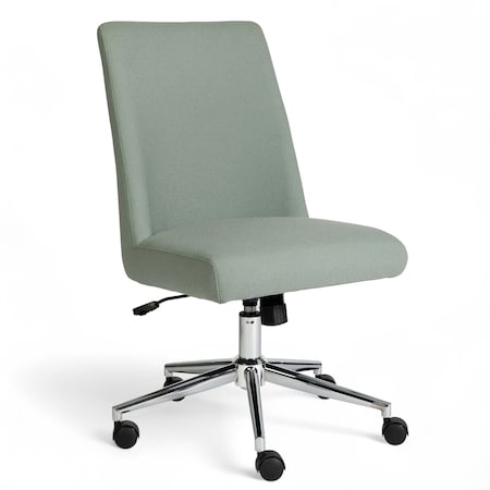 Martha Stewart Maeve Upholstered Office Chair in Sage/Polished Nickel CH-231216-3-SG-MS