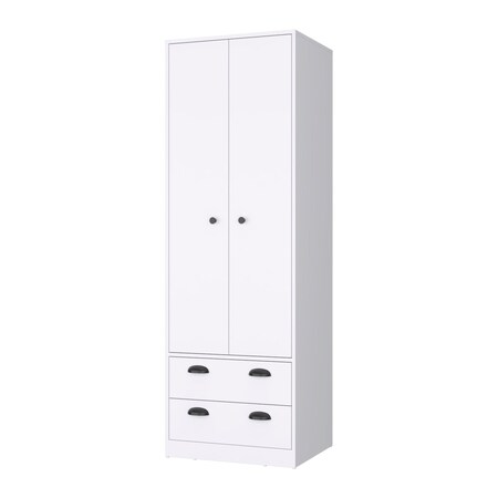 Homeroots 23" White Two Drawer Combo Dresser 534967