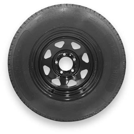 Steelbull - Steel Master ST205/75R14 8 Ply 5 On 4.5 Bolt, Black Wheel Assemblies 599357SBBLK