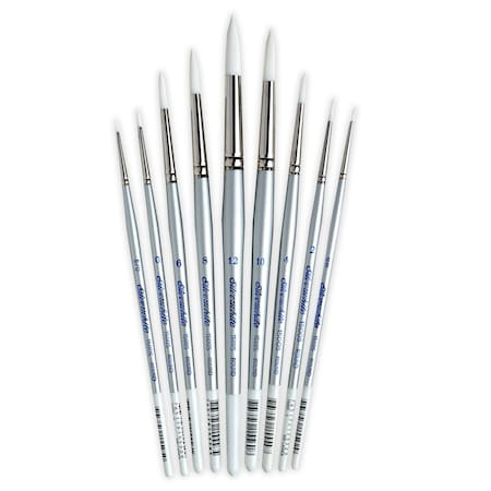 Silver Brush Silverwhite Round Brushes, 9-Piece Set SW-1584
