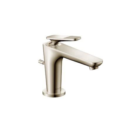 Axor Citterio C Single-Hole Faucet 90 CoolStart with Pop-Up Drain-Cubic Cut, 1.2 GPM in Polished Nickel 49011831