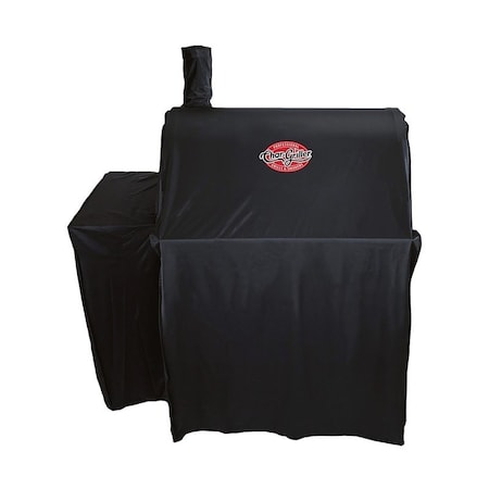 Char-Griller Grill Cover, 29 in W, 50 in H, Polyester/PVC, Black 5555
