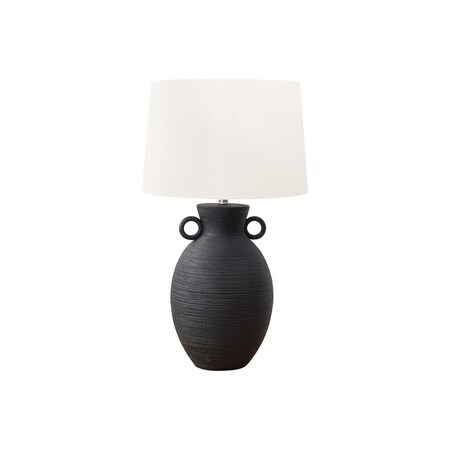 Monarch Specialties Lighting, 30"h, Table Lamp, Black Ceramic, Ivory / Cream Shade, Transitional I 9944