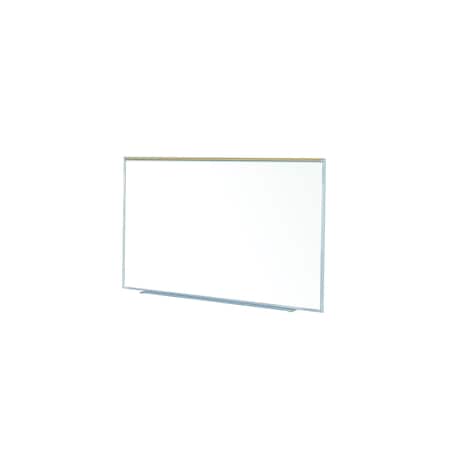 Ghent Proma Magnetic Porcelain Whiteboard, Aluminum Frame and Maprail, 5'H x 8'W M1P-58-1M