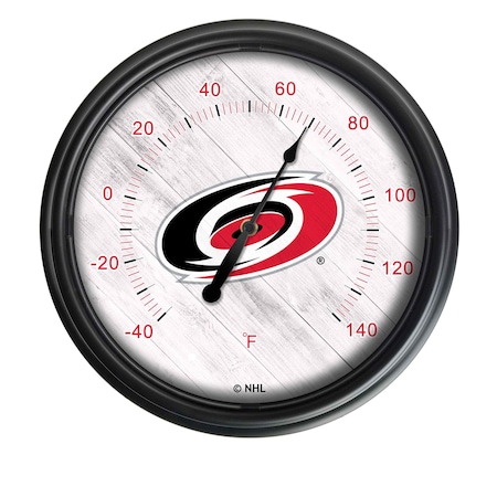 Holland Bar Stool Co Carolina Hurricanes Indoor/Outdoor LED Thermometer ODThrm14BK-08CarHur