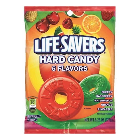 Midwest Distribution Hard-Candy, 5-Classic Flavors, Individually Wrapped, 6.5 oz. Bag 407120
