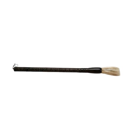 Homeroots Brown Carved Scroll Wood Decorative Calligraphy Brush 401522
