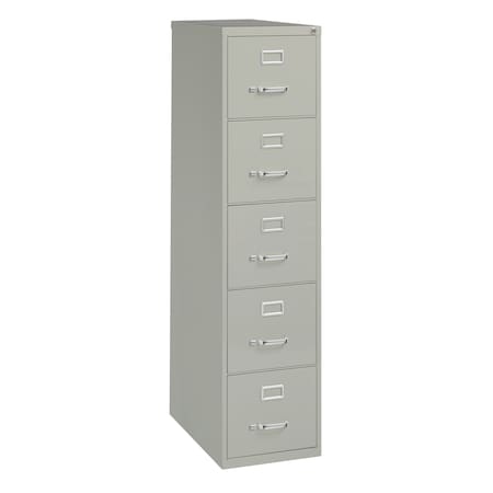 Hirsh 15" W 5 Drawer Vertical File Cabinet, Light Gray, Letter 17779