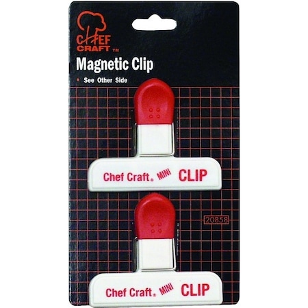Chef Craft Magnetic Mini Clip, 3 in W, Red/White 20858