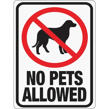 Hy-Ko Plastic Sign No Pets Allowed 20616
