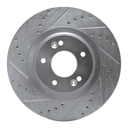 Dynamic Friction Co DFC Brake Rotor - Drilled and Slotted - Silver 631-21030L