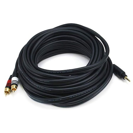 Monoprice A/V Cable, 3.5mm(M)/2 RCA(M), 25ft 5601