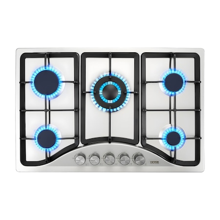 Vevor Gas Cooktop Stove Top 30 inch Max 12250BTU 5 Burners LPG/NG Convertible MGBS-312B4