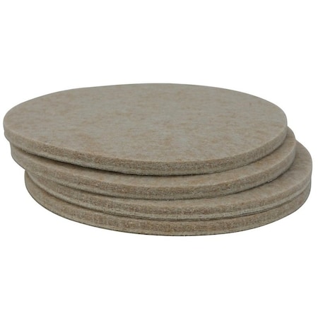 Shepherd Hardware Protective Pad, Felt, 4 in Dia, Round 9921