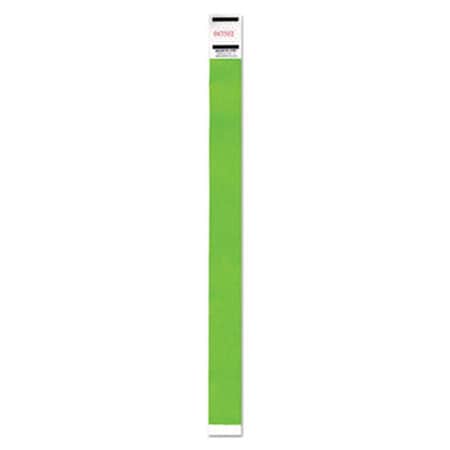 Workstationpro 9.6 x 0.6 in. Crowd Management Wristband, Sequential Numbers - Neon Green, 500PK TH524446