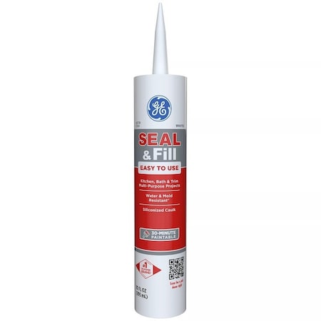 Ge GE14209 Adhesive Caulk, White, 24 hr Curing, 101 oz Cartridge 2733583