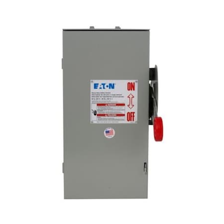 Eaton Heavy Duty Safety Switches DH 3P 60A 240V 50/60Hz 3Ph EA NEMA 3R DH322NRK