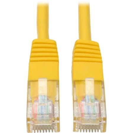 Eaton Tripp Lite Series Cat5e 350 MHz Molded UTP Ethernet Cable RJ45 M/M, PoE - Yellow, 3 ft. N002-003-YW